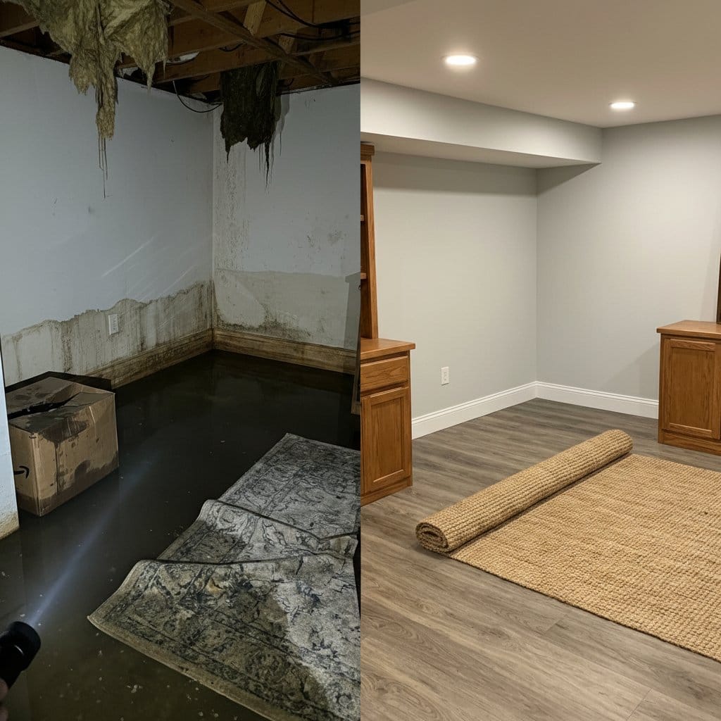 Wyckoff Water Damage Restoration crawl space restoration before and after in Wyckoff